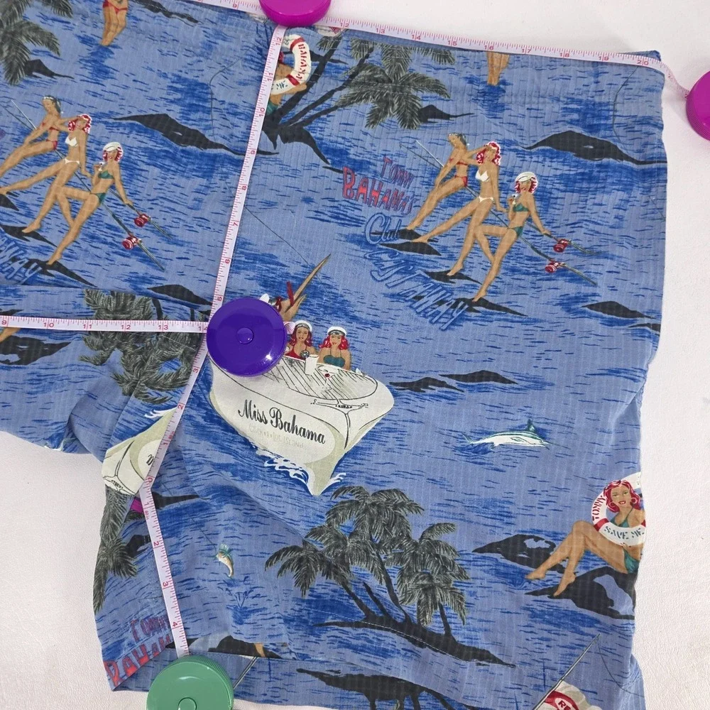 VTG 90s Tommy Bahama Swim Shorts Trunks Medium Paradise Nation Lined Tropical